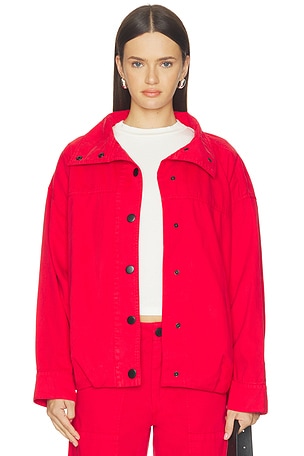 PISTOLA Liberty Funnel Neck Jacket in Red