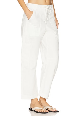 PISTOLA Sabrina Curved Utility Pant in White