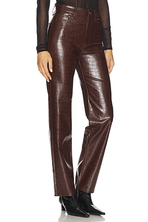PISTOLA Cassie Super High Rise Straight in Brown. Size 29. Also