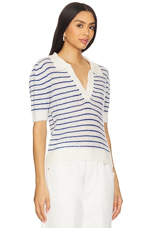 PISTOLA Billie Top in White,Blue