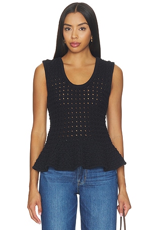 Anna Peplum Sweater Tank Top PISTOLA