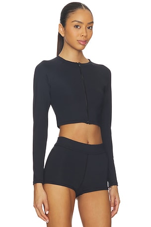 POST SWIM Melanie Longline Rashguard in Black