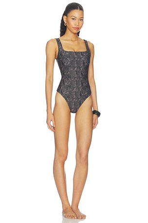 POST SWIM Jessica One Piece in Brown