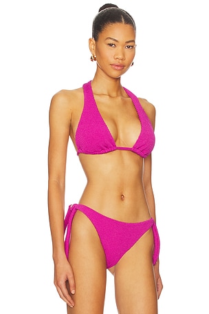 POST SWIM Lolo Halter Bikini Top in Purple. Size XS. Also