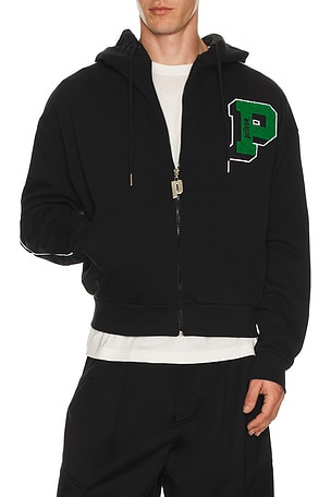 Prince Tennis Sports Full Zip Hoodie in Black