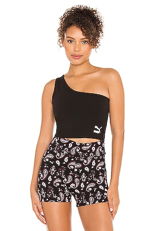 Puma Classics Asymmetric Bandeau in Puma Black REVOLVE