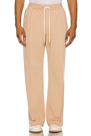 【関税&送料込】Ami Beige Viscose Blend Wide-Leg Pant 2148920.8013_flat