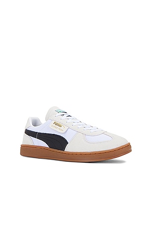 Puma Select Super Team Og Sneaker in White & Navy in White