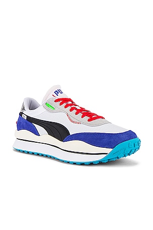 Puma Select Rider 020 in Puma White \u0026 Dazzling Blue | REVOLVE