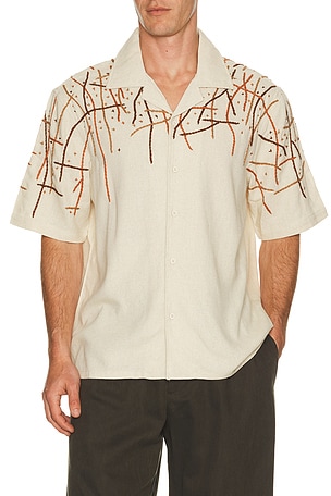 CAMISETA LINO ROOTED EMBROIDERY Pas Une Marque