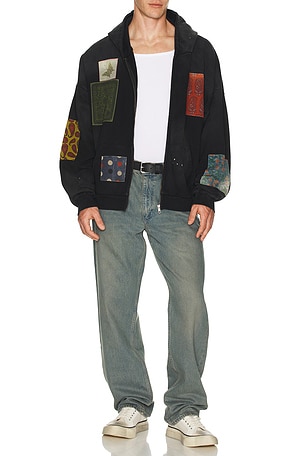 Found Tapestry Patchwork Zip Up Hoodie Found