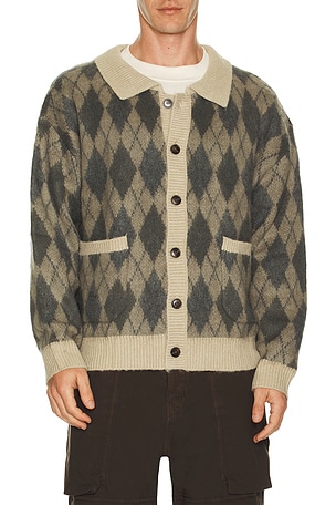 Wool Blend Argyle Sweater Found