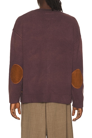 Found Horse Jacquard Cardigan in Purple