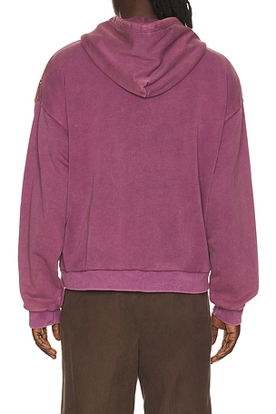 Found Motif Zip Up Hoodie in Purple