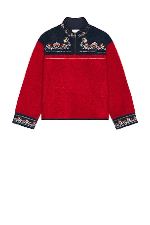 Pahari Floral Embroidered Sherpa Jacket Found