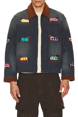 Lariat Horse Embroidered Work Jacket Found