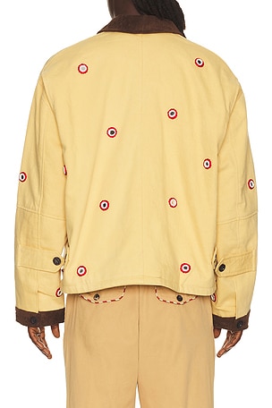 Found Hand Embroidered Paisley Motif Work Jacket in Beige