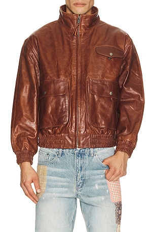 Redwood Leather Bomber Jacket Found