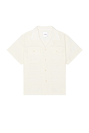 Lace Short Sleeve Camp Shirt Found