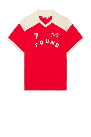 Goji Red Collar Print Jersey Found