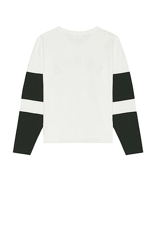 Found Found Distressed Long Sleeve Team Jersey in White