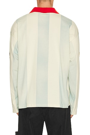 Found Stripe Sport Long Sleeve Jersey in Blue