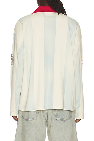 Found Striped Sport Long Sleeve Jersey in Blue