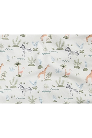 Parachute Percale Crib Sheet in White