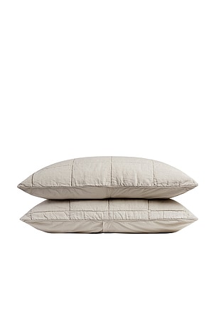 Linen Box Quilted Sham Set Parachute