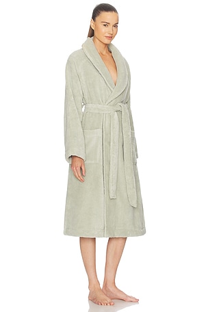 Parachute Classic Plush Robe in Green. Size S. Also