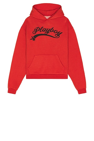 Playboy Logo Hoodie and Sweatpant Set in Red