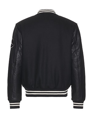 Playboy 53 Premium Varsity Jacket in Black