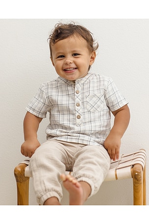 QUINCY MAE Jaxson Shirt in Blue