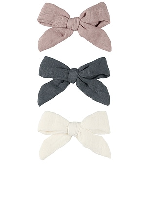 Kids Bow W. Clip Set Of 3 QUINCY MAE