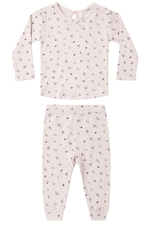 Kids Pointelle Long Sleeve Tee + Legging QUINCY MAE