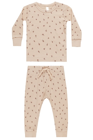 Kids Waffle Top And Pant Set QUINCY MAE