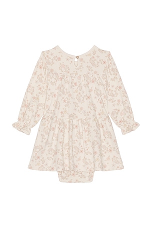 QUINCY MAE Kids Tiered Jersey Dress in Neutral