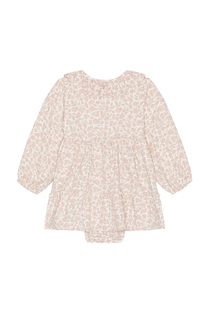 QUINCY MAE Kids Ruffle Collar Button Dress in Ivory
