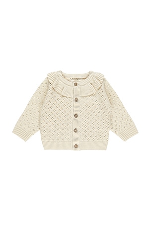 Kids Ruffle Collar Cardigan QUINCY MAE