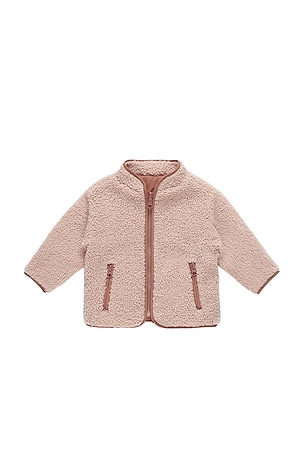 Kids Faux Fur Zip Jacket QUINCY MAE