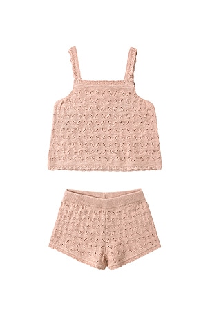 Pointelle Knit Tank & Short Set QUINCY MAE