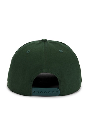 Quiet Golf Stencil 5Panel Hat in Green