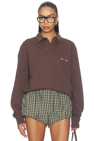 Monogram Washed Rugby Sweater Quiet Golf