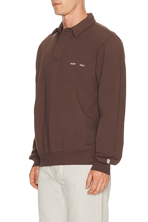Quiet Golf SWEAT RUGBY MONOGRAM en Noir