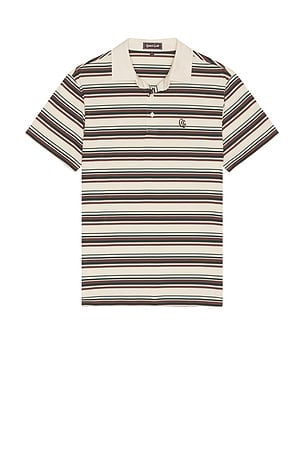 Monogram Striped Polo Quiet Golf