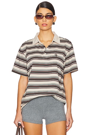 Monogram Striped Polo Quiet Golf