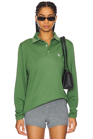 Monogram Long Sleeve Polo Quiet Golf