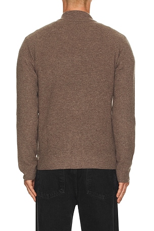 Rails Stark Quarter Zip Sweater in Brown