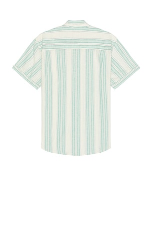 Rails Carson Collared Shirt in Cream,Baby Blue