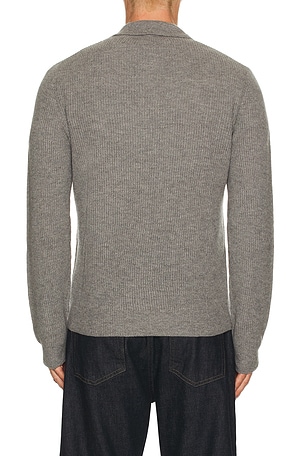 Rails Monty Quarter Zip Polo in Grey